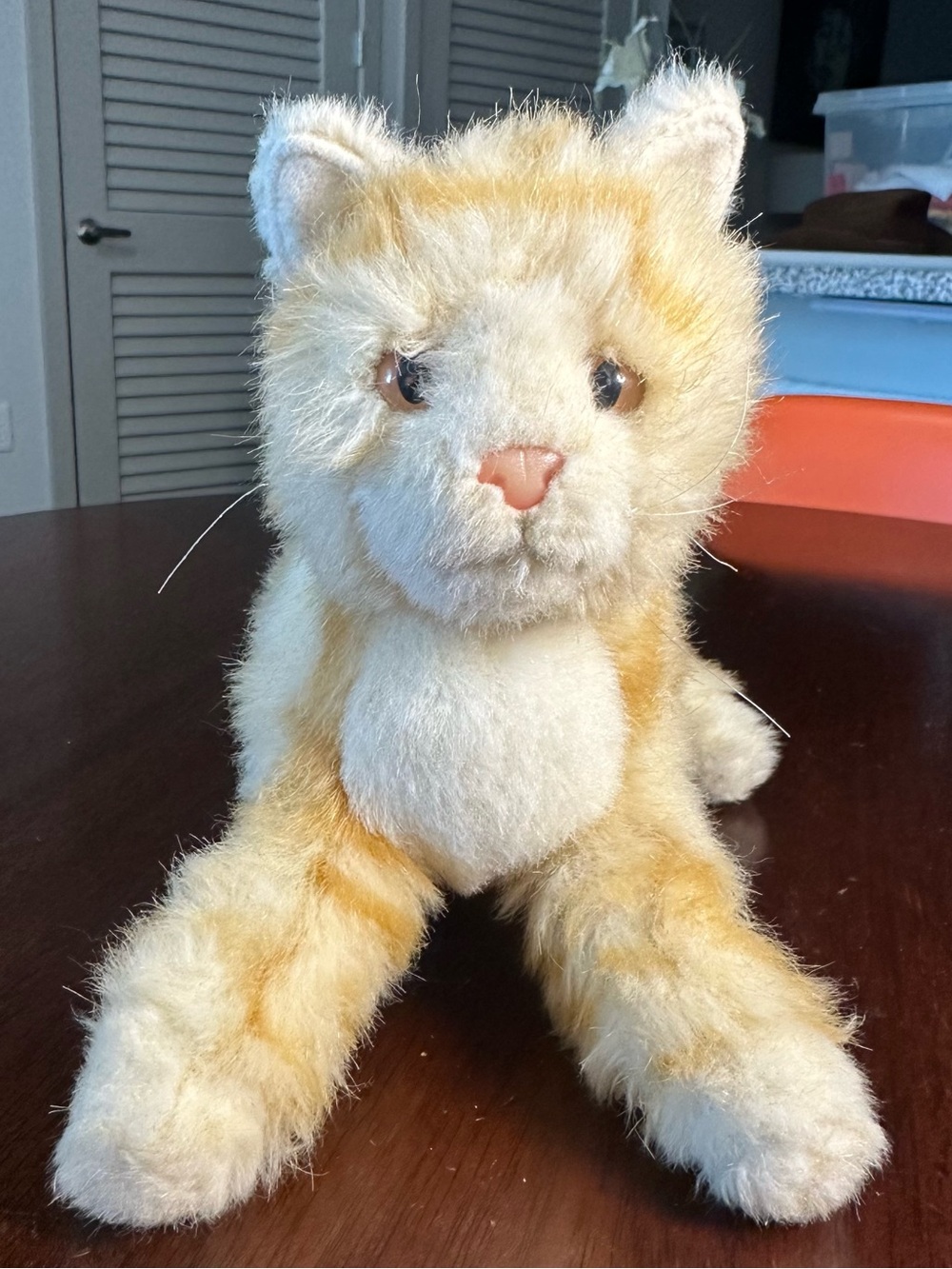 "Douglas Plush Cat Mischa Orange Tabby 12''Floppy Cuddle Toy Retired Realistic